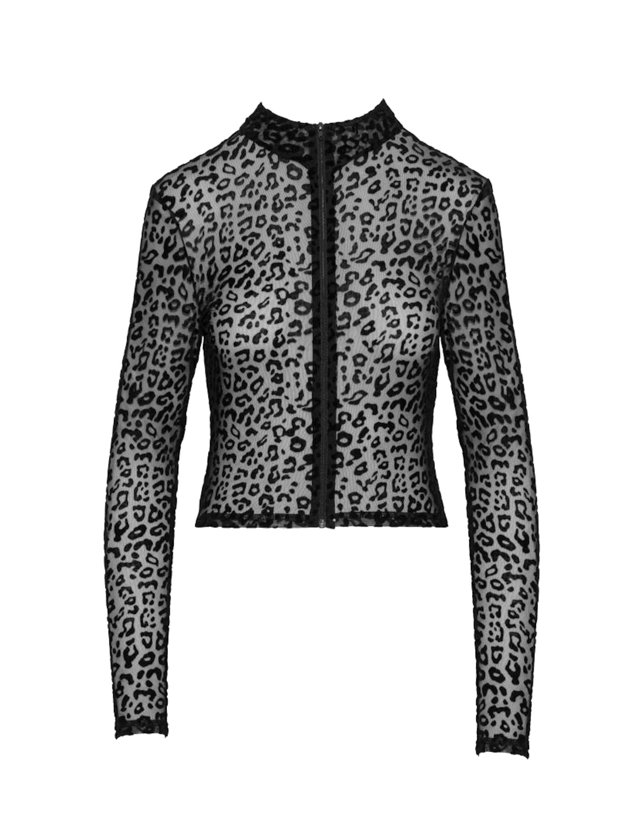 Noir Handmade Top 'Langarmshirt F289' in Black: front