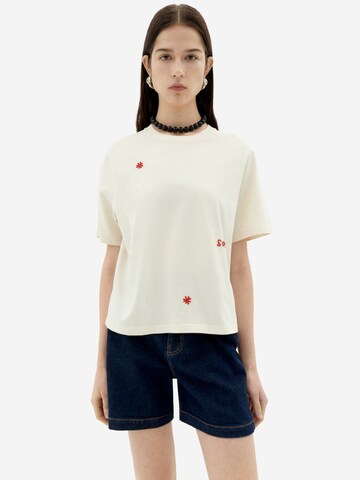 Thinking MU - Camiseta 'SOLSOL' en blanco: frente
