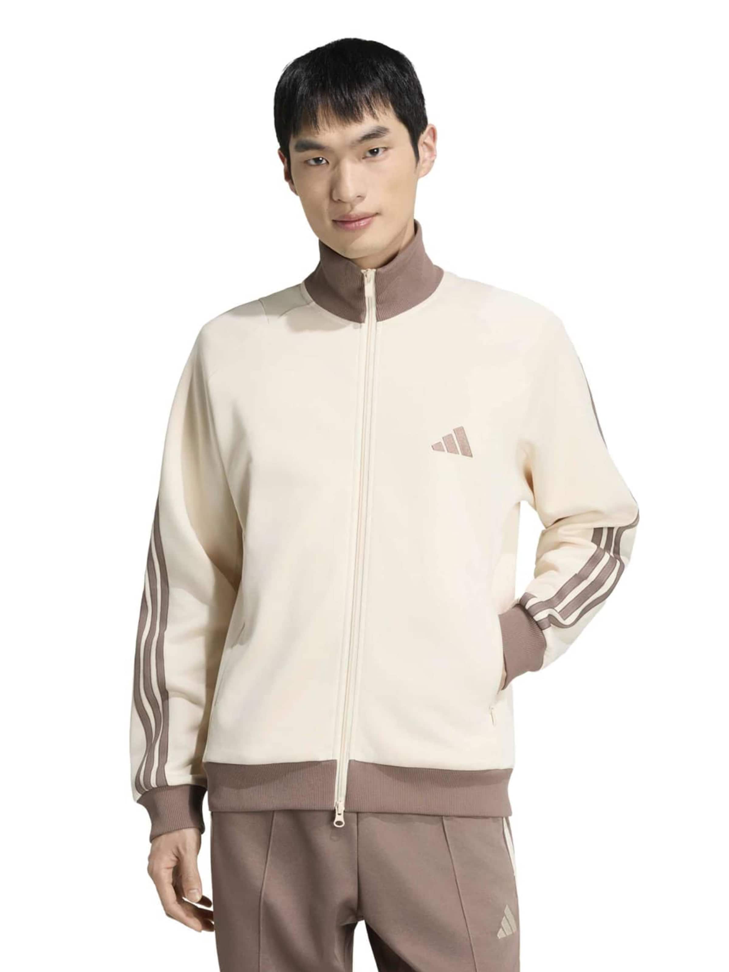 Giacca di felpa sportiva 'STA' di ADIDAS SPORTSWEAR in beige: frontale