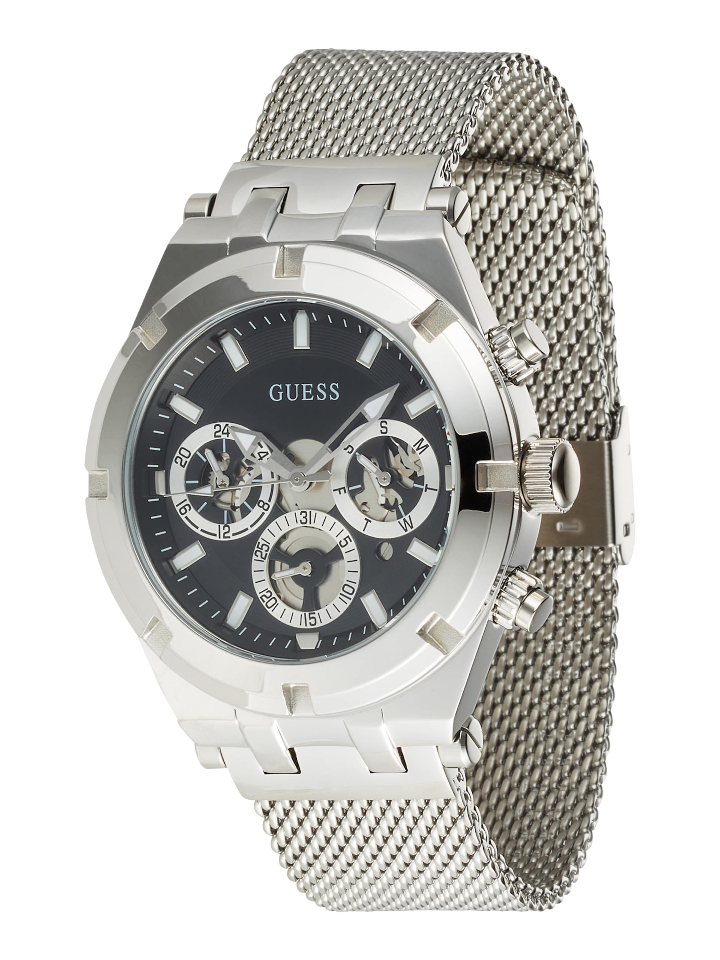 GUESS Uhr in Schwarz: Vorderseite