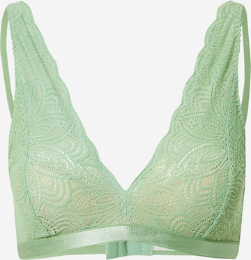Underprotection Triangle Bra 'LUNAup HIGH APEX' in Green: front