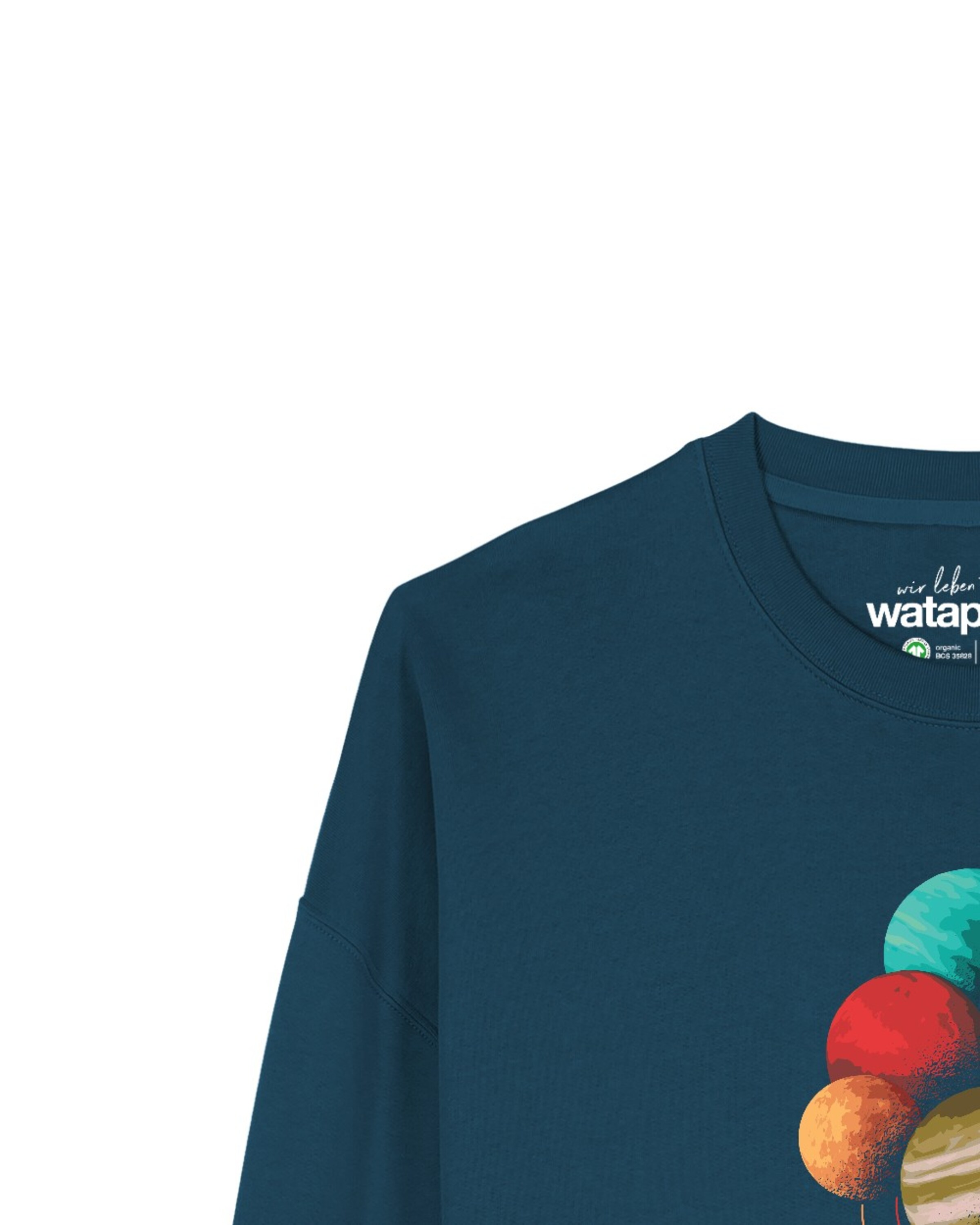 Felpa ' Balloon Spaceman ' di Watapparel in verde