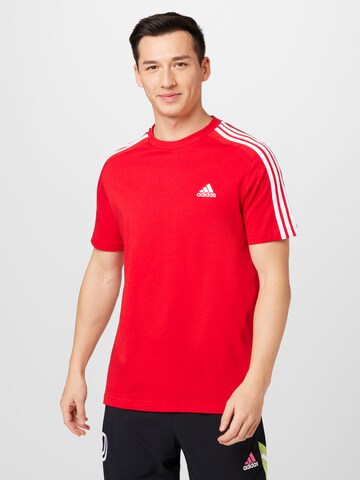 ADIDAS SPORTSWEAR Функционална тениска 'Essentials' в червено: отпред