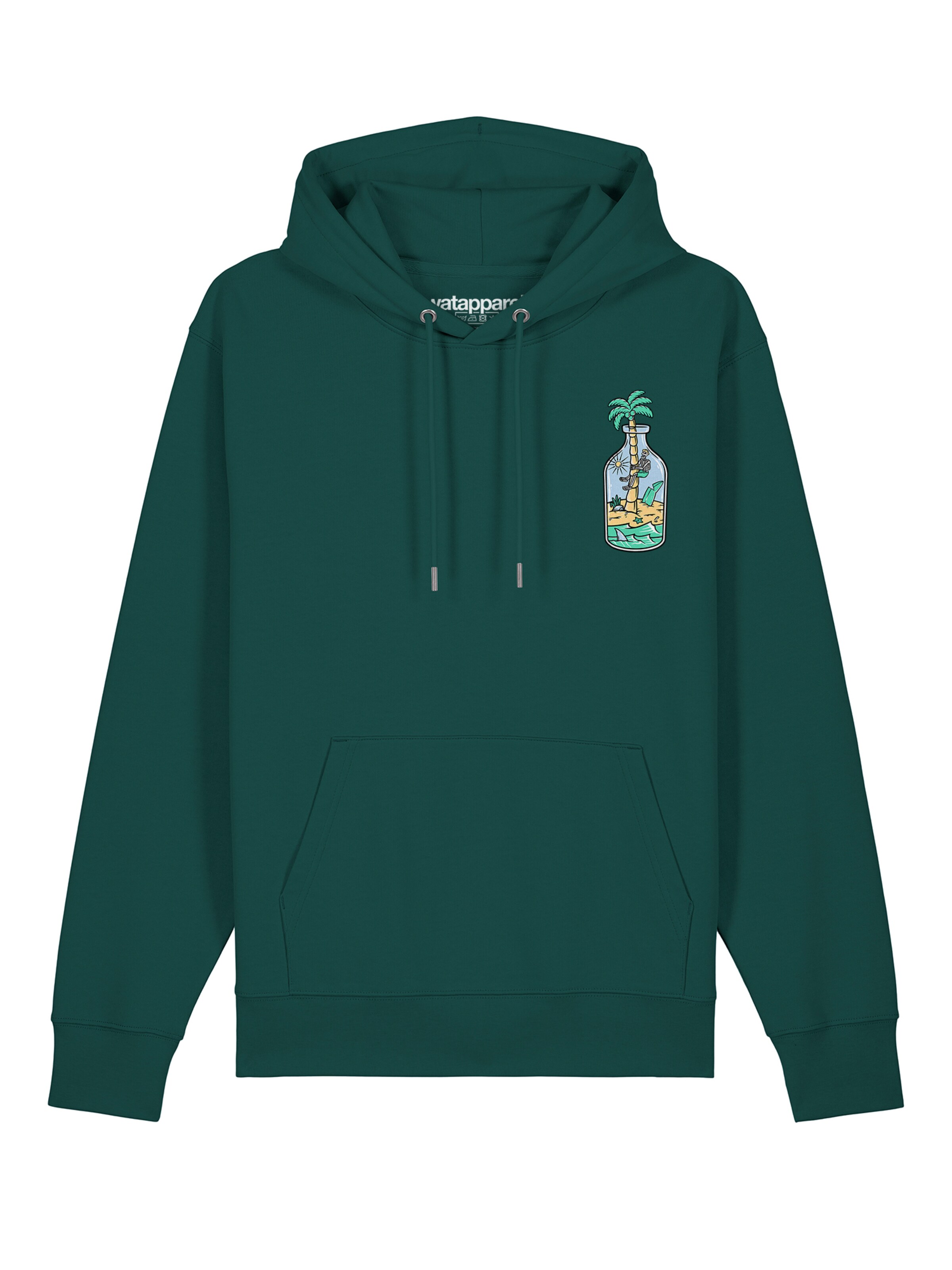 Watapparel Sweatshirt ' Holiday in a bottle ' in Green: front