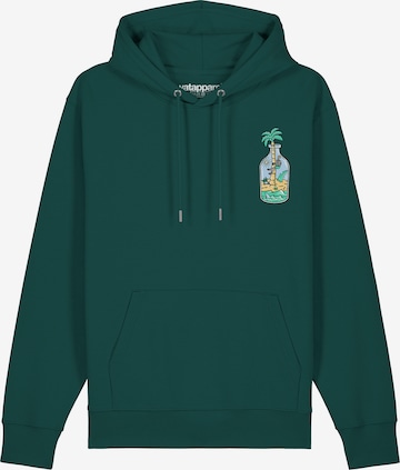Watapparel Sweatshirt ' Holiday in a bottle ' in Grün: Vorderseite