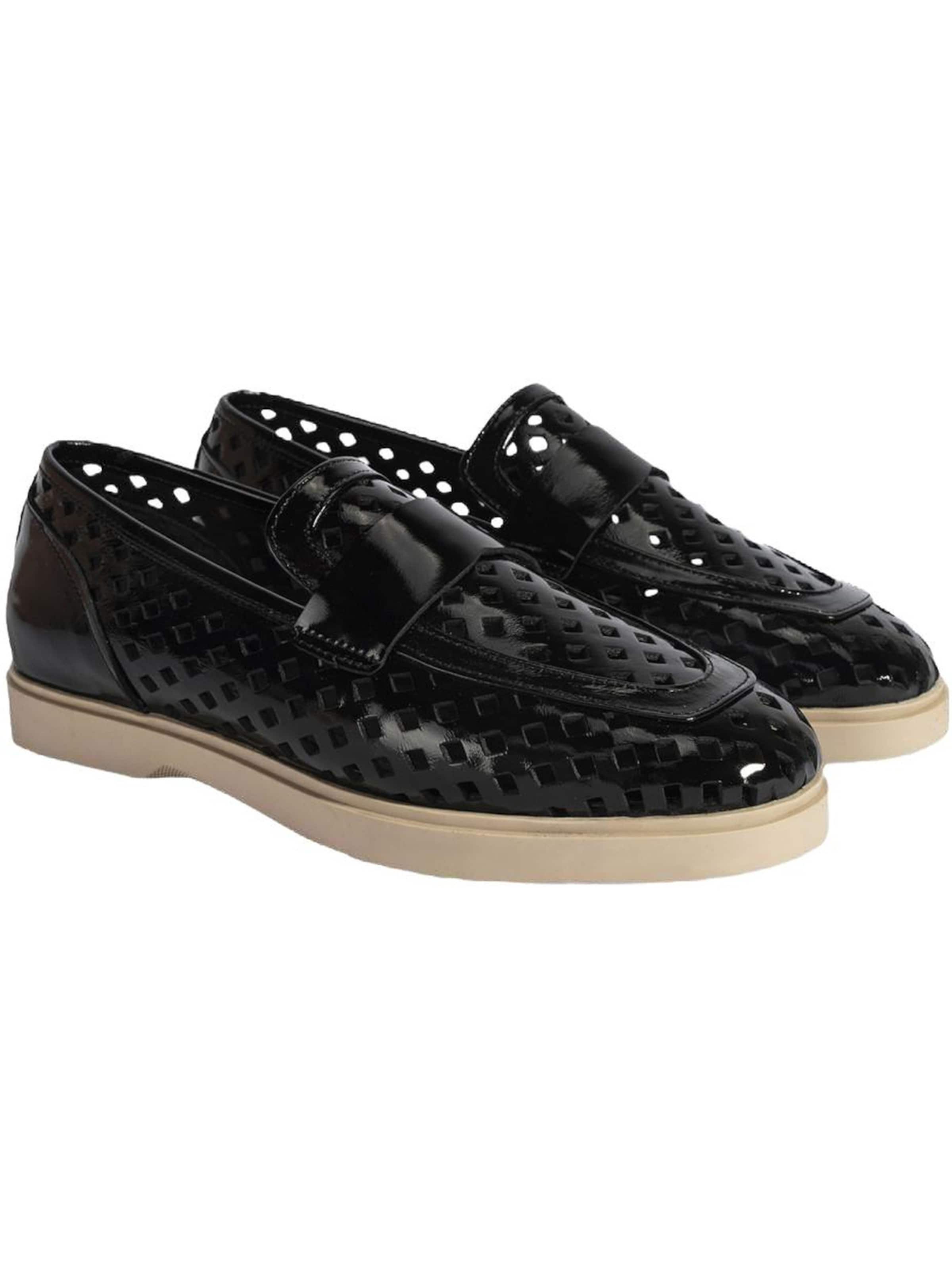 Desa Moccasins 'Slip-Ons' in Black