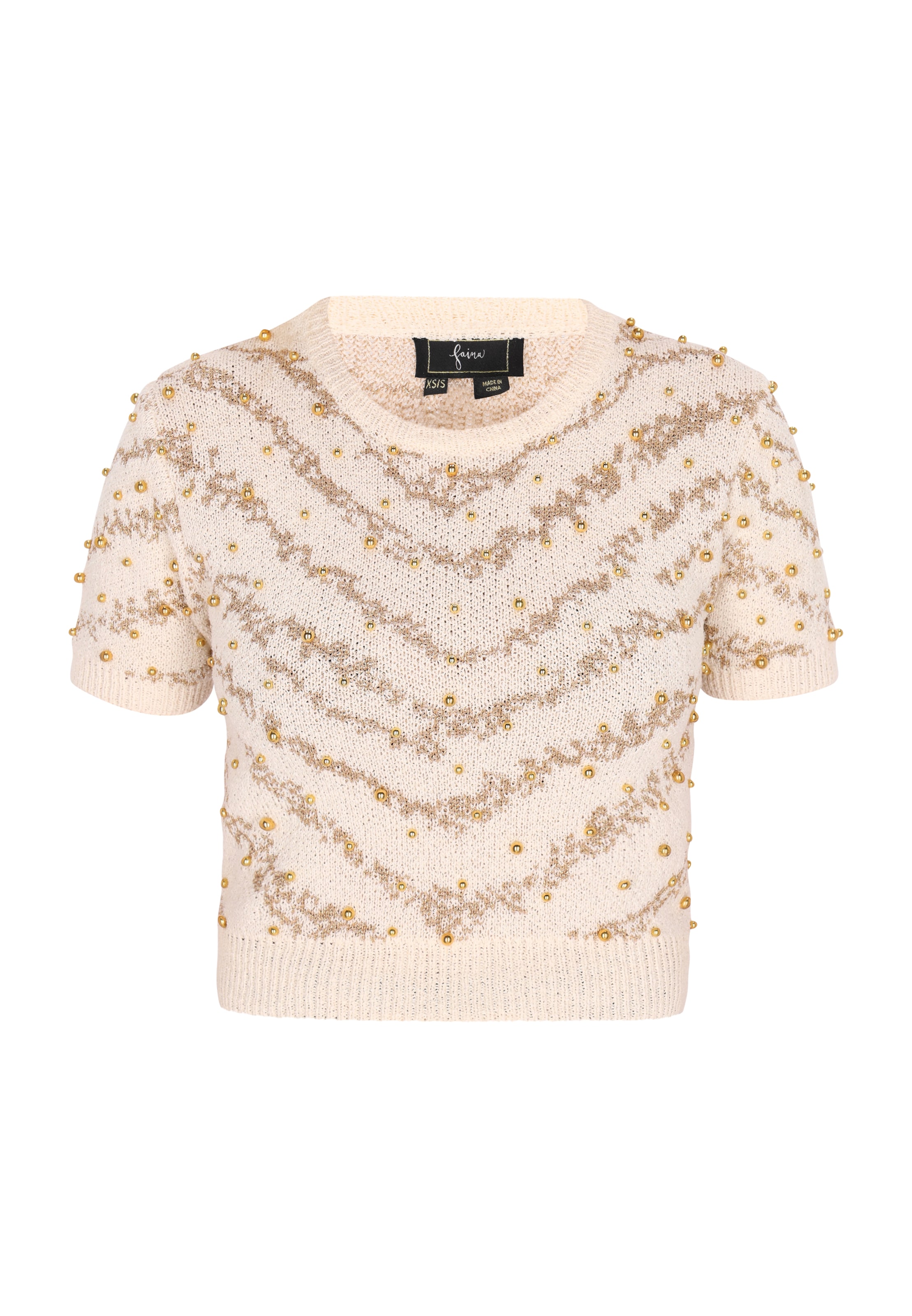 faina Trui in Beige: voorkant