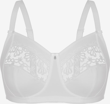 sassa T-shirt Bra 'FAMOUS EMBROIDERY' in White: front
