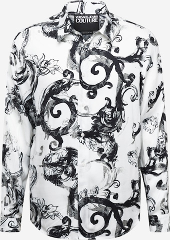 Versace Jeans Couture Comfort fit Button Up Shirt in White: front