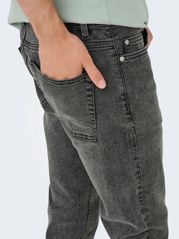 Only & Sons Regular Farkut 'ONSLOOM' värissä harmaa