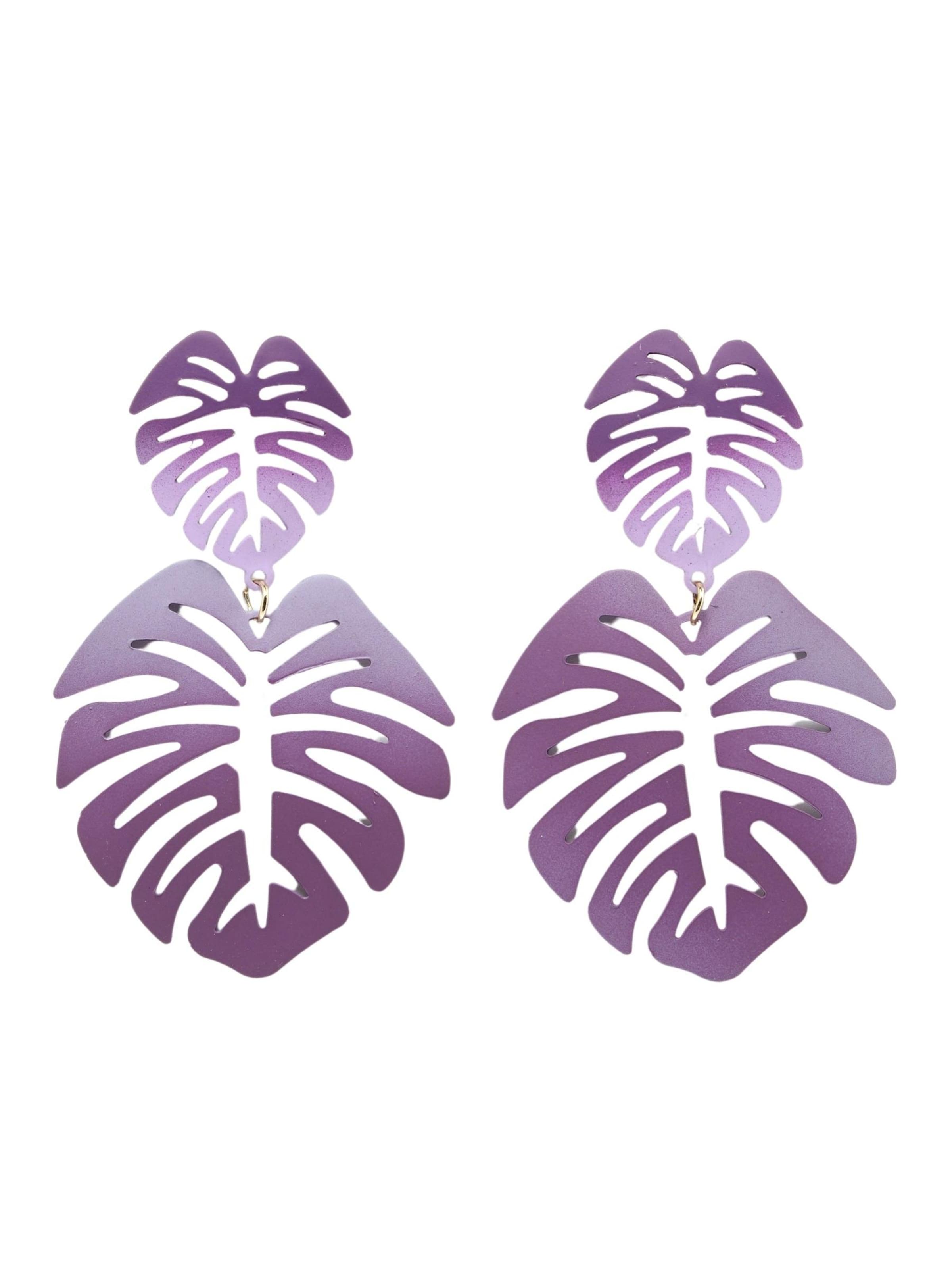 AVANT-GARDE PARIS Earrings 'Giuliara' in Purple: front