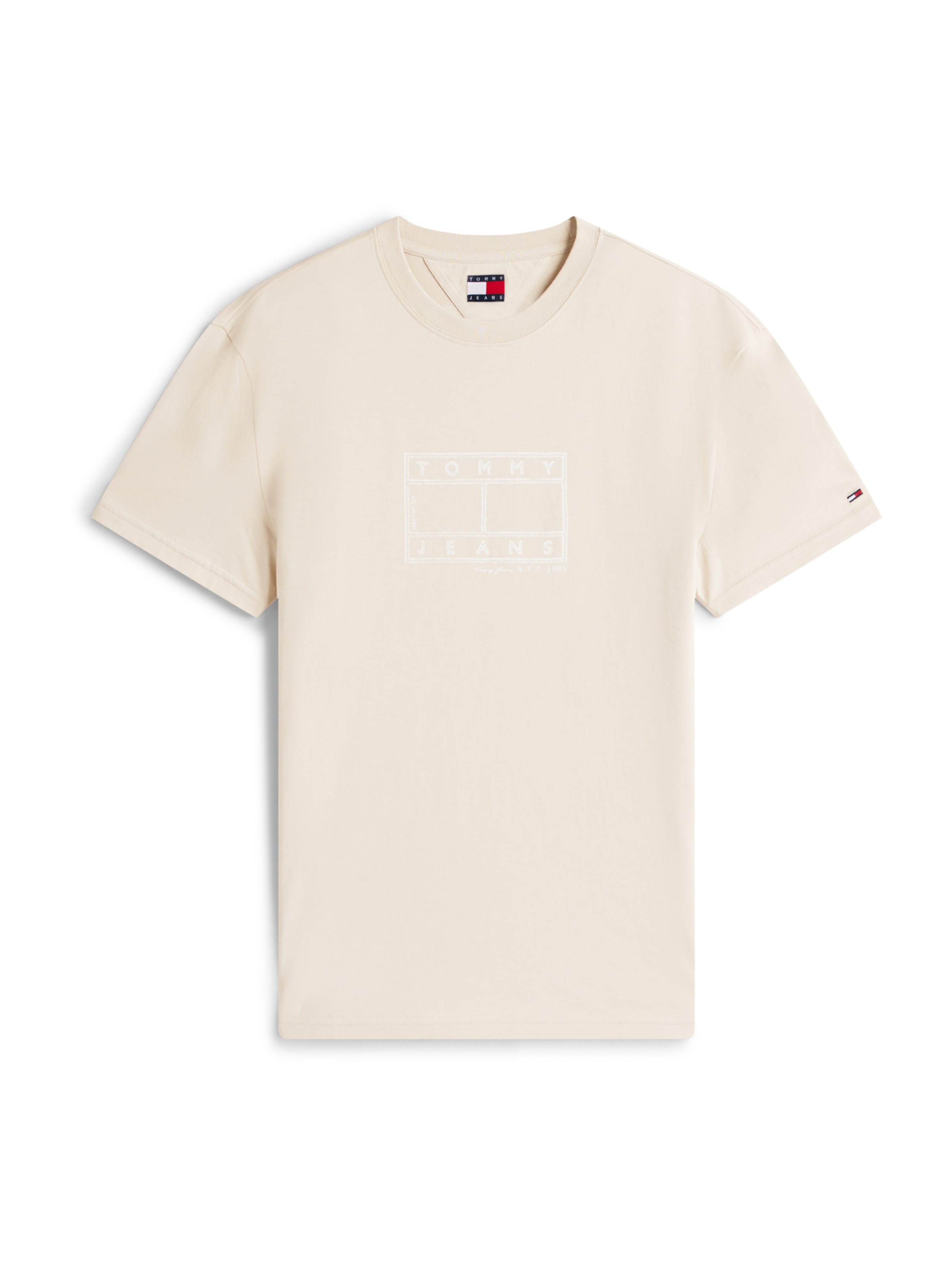 Tommy Jeans Tričko – béžová: přední strana