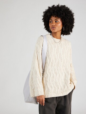 Pull-over Monki en beige : devant