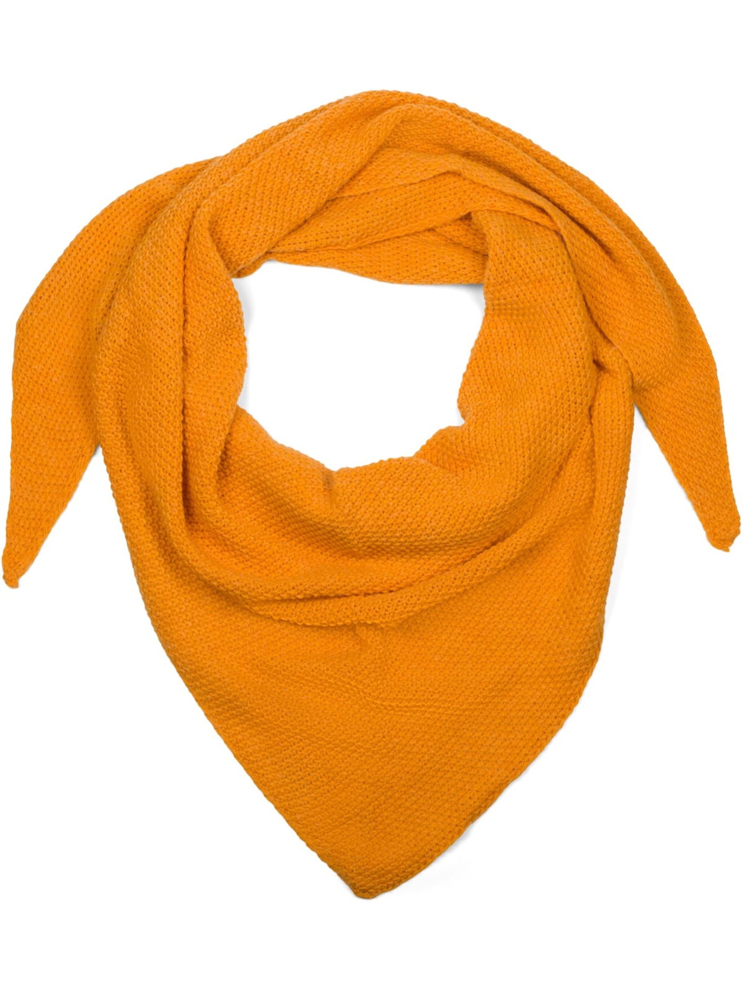 styleBREAKER Tuch 'Strick Dreiecktuch Einfarbig'‌‌‌ in Orange: Vorderseite