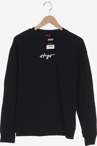HUGO Sweatshirt & Zip-Up Hoodie in L in Black: front