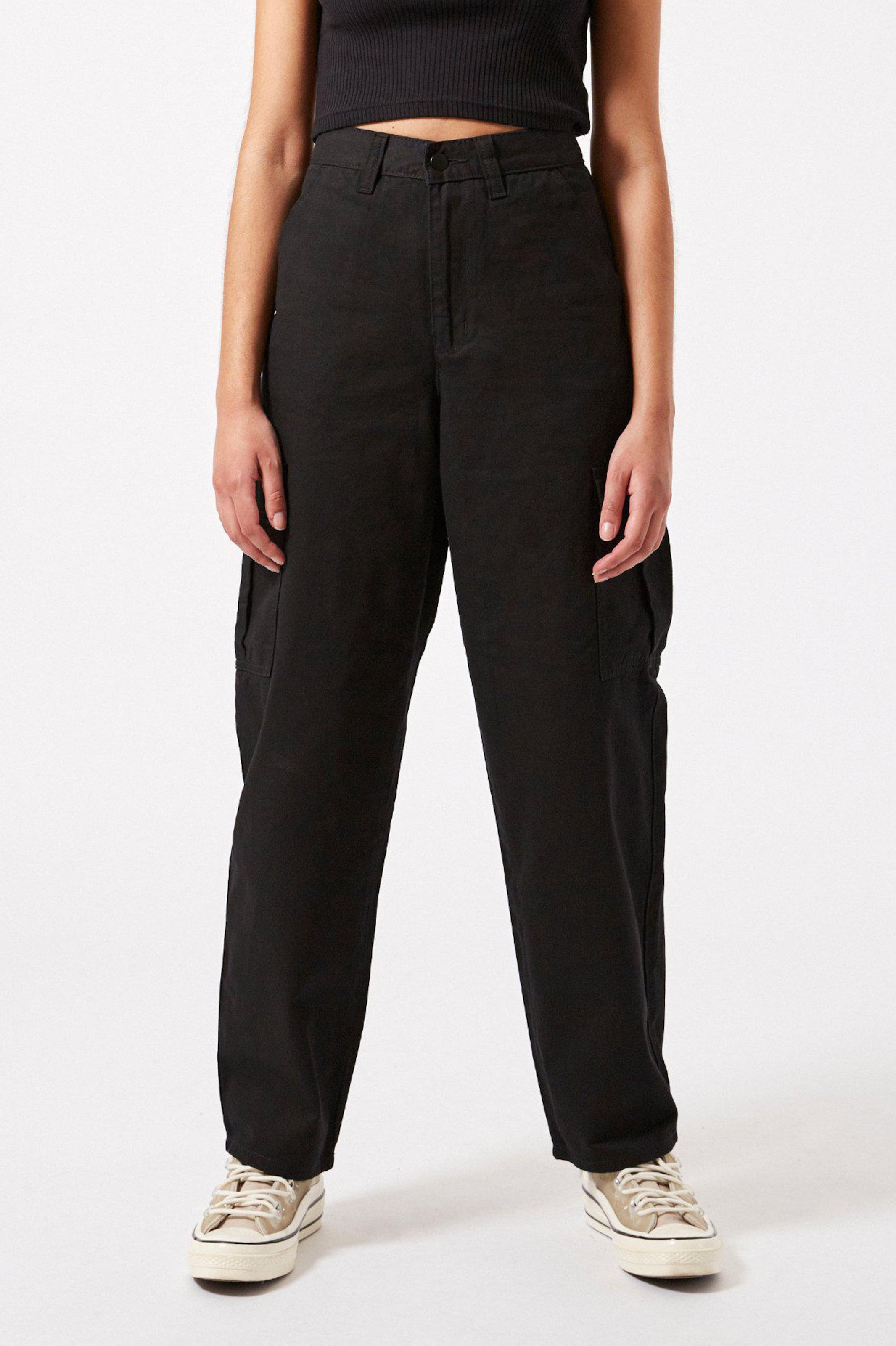 Dr. Denim Loosefit Cargohose 'Bella' in Schwarz ABOUT YOU