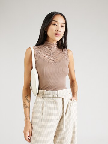 Haut rosemunde en beige : devant