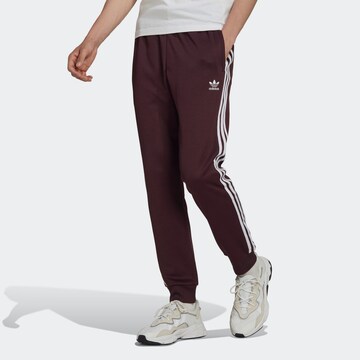 ADIDAS ORIGINALS Tapered Trousers in Red