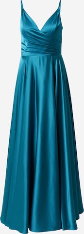 Robe de soirée mascara en bleu : devant