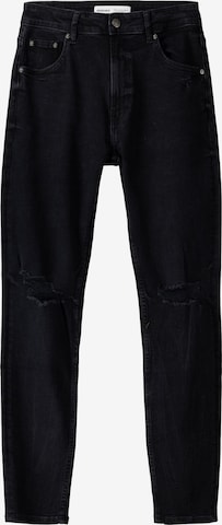 Bershka Slimfit Jeans in Zwart: voorkant