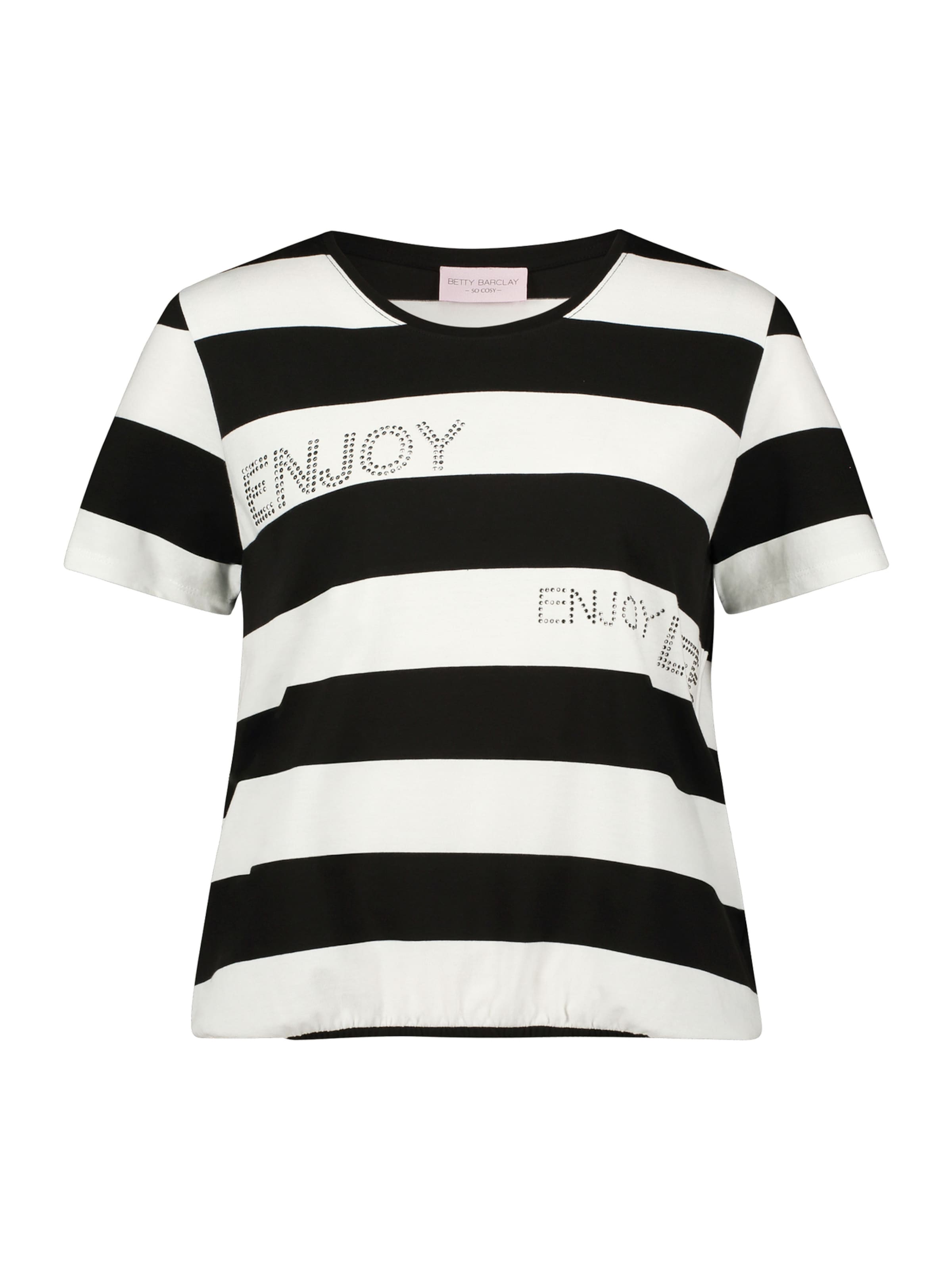 Betty Barclay Ringelshirt mit Tunnelzug in schwarz, Produktansicht