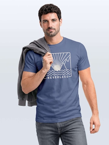 Neverless Shirt 'Sonnenuntergang' in Blue