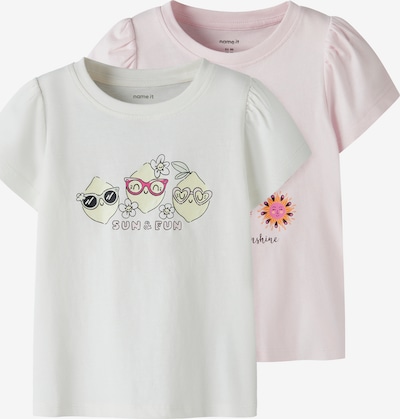 NAME IT Paita 'NMFVIBEKE' värissä pastellinkeltainen / roosa / musta / valkoinen, Tuotenäkymä