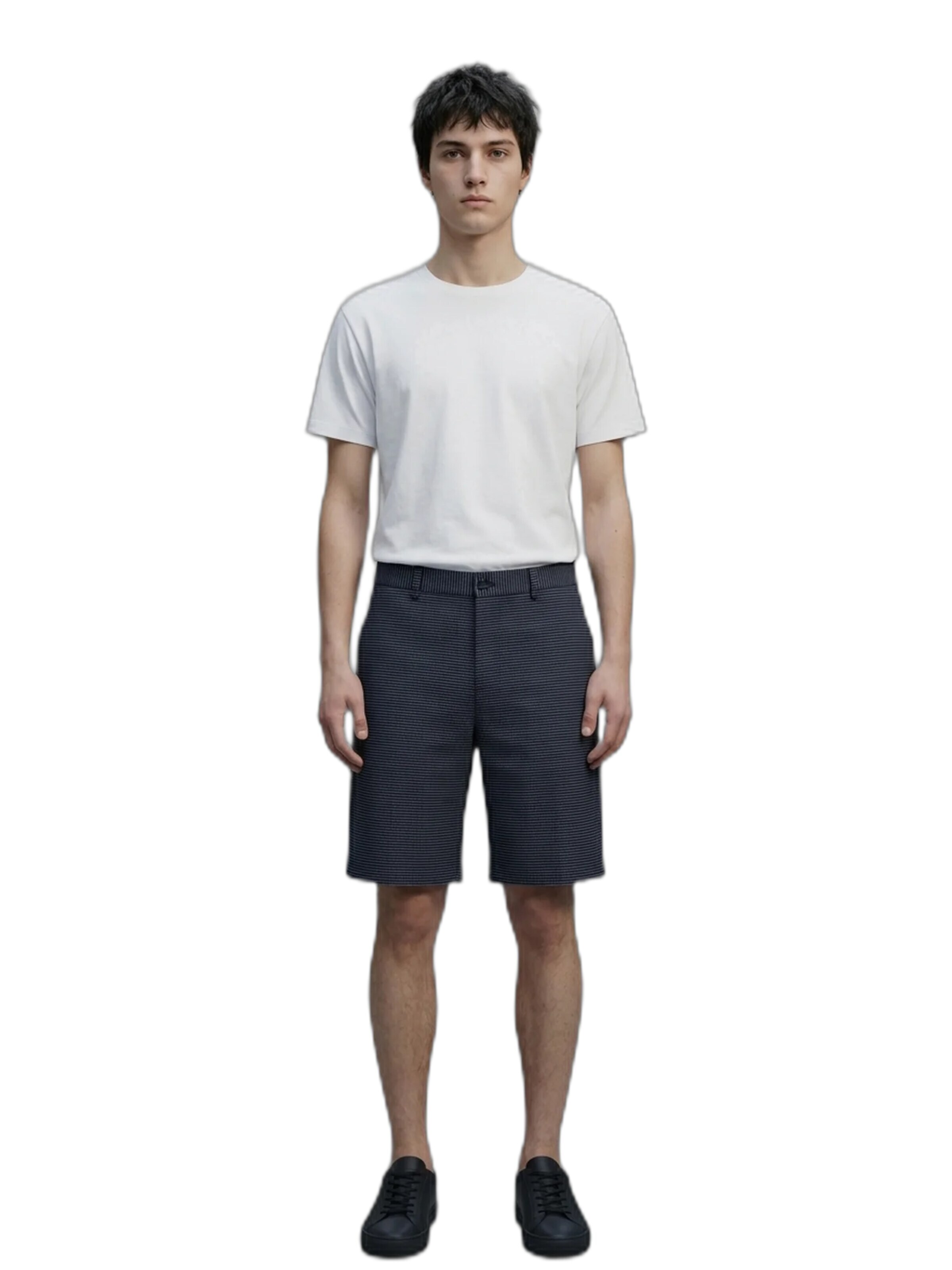 Kanten Regular Broek 'Short Shoto' in Blauw: voorkant