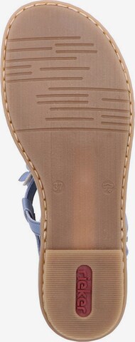 Rieker T-Bar Sandals in Blue