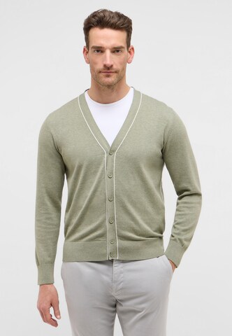 ETERNA Gebreid vest in Groen: voorkant