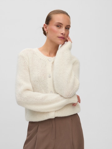 VERO MODA Knit Cardigan 'VMMAYBE JEWEL' in Beige: front