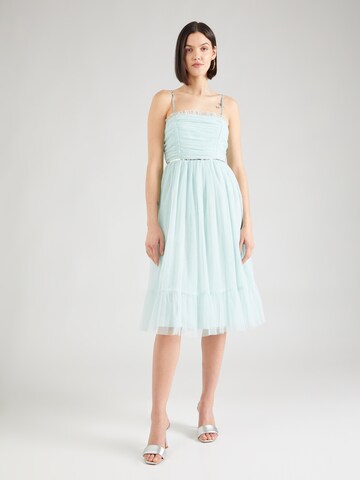 Maya Deluxe Cocktail Dress in Blue: front