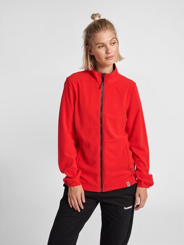 Veste en polaire Hummel en rouge : devant