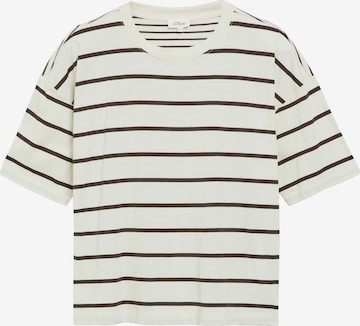 T-shirt s.Oliver en blanc : devant