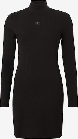 Calvin Klein Jeans Плетена рокля в черно: отпред