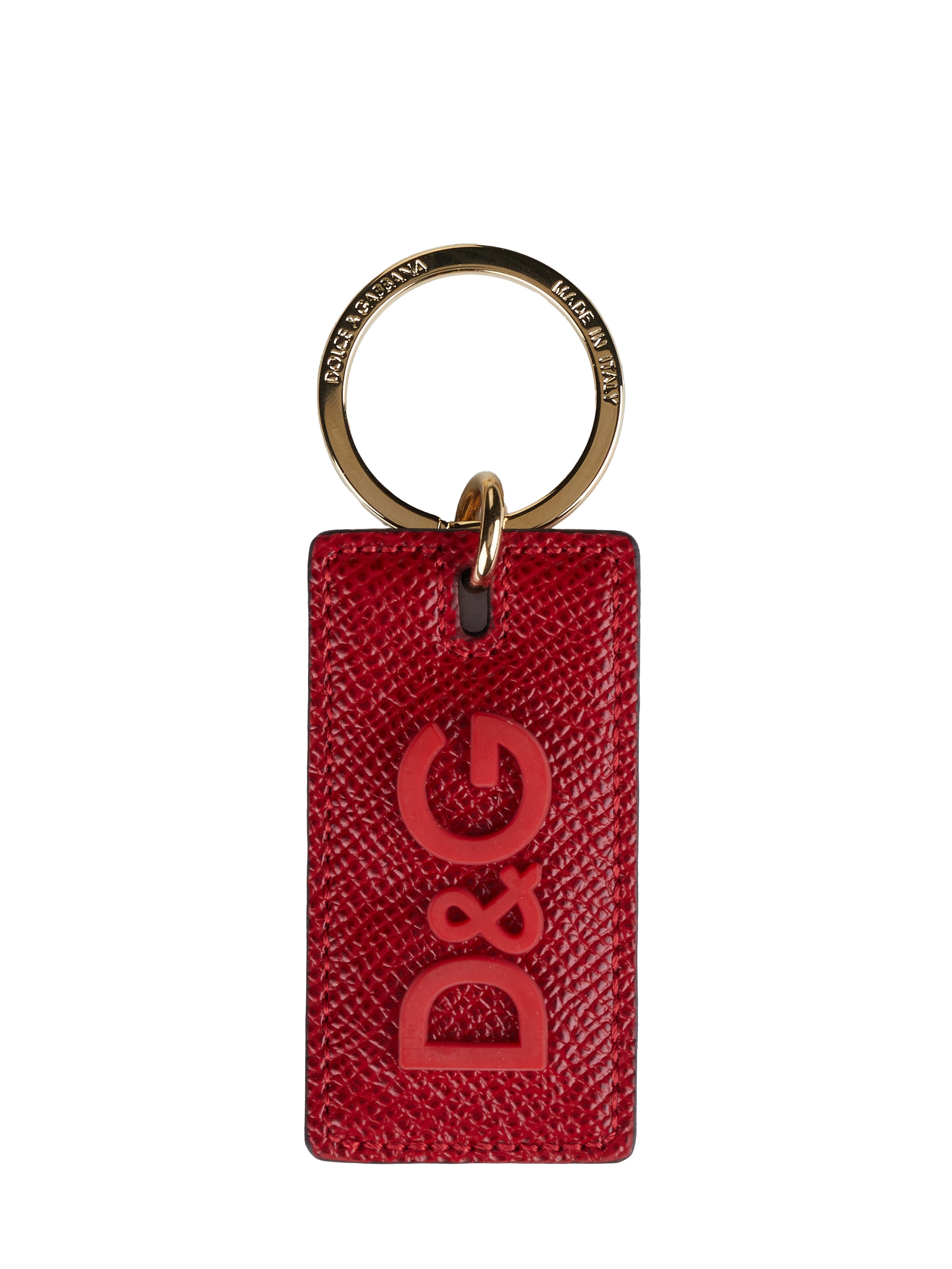 DOLCE & GABBANA Key Ring 'Dolce & Gabbana Keyholder' in Red: front