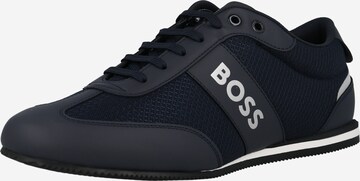 Sneaker low de la BOSS pe albastru: față