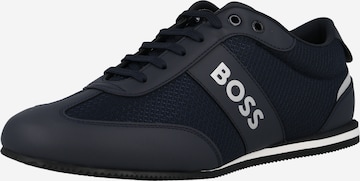 BOSS Black Sneakers in Blue: front
