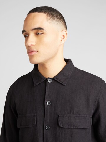 SELECTED HOMME Comfort fit Button Up Shirt 'SLHMADS' in Black