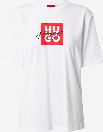 T-shirt 'Dashire' HUGO Red en blanc : devant