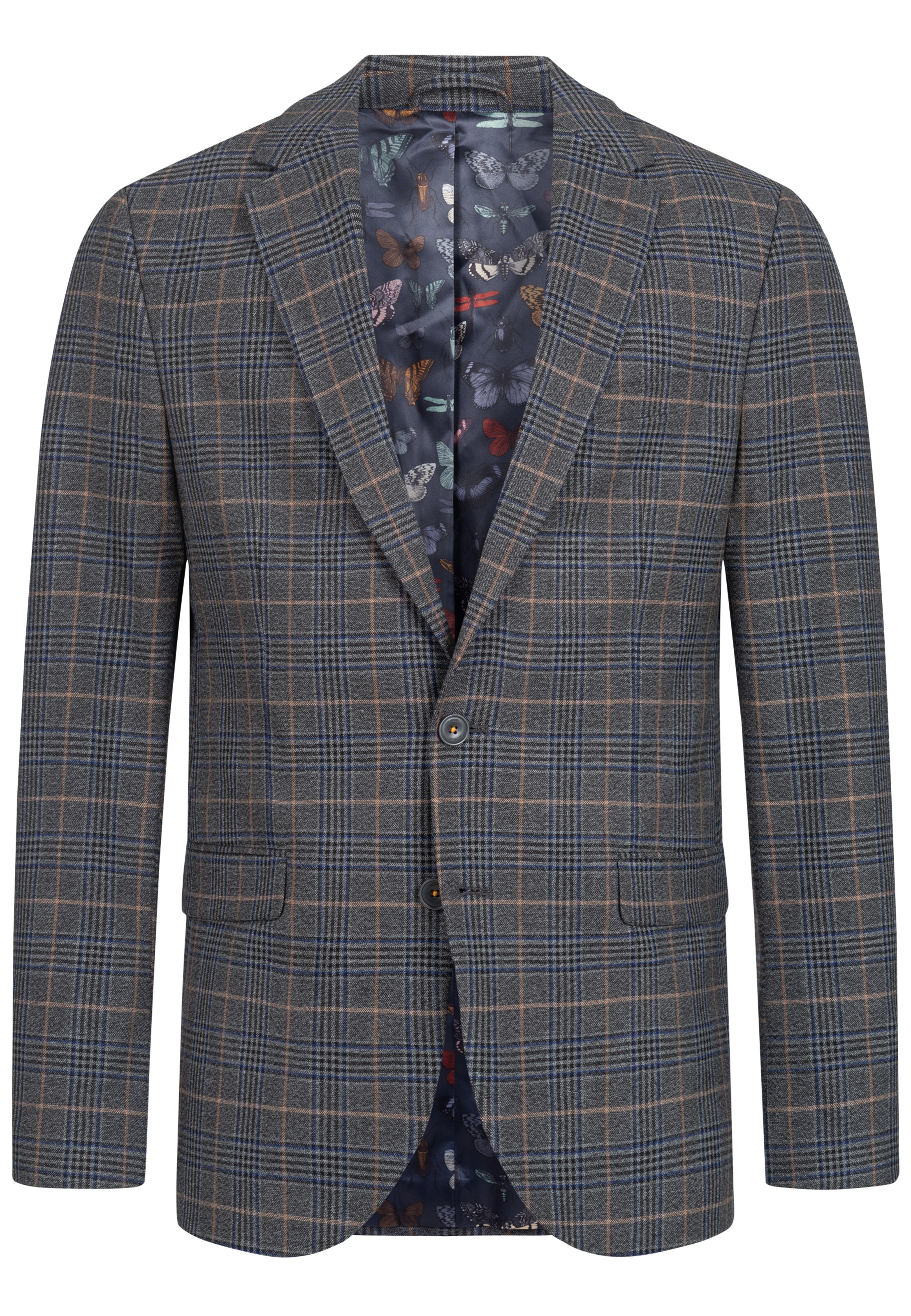 JEFF Regular Fit Sakko 'Caleb' in Grau: Vorderseite