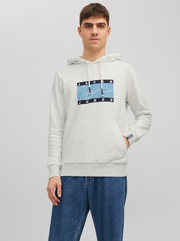 JACK & JONES Sweatshirt 'Josh' i vit: framsida