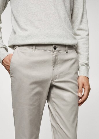 MANGO MAN Slim fit Pants 'Barna' in Beige