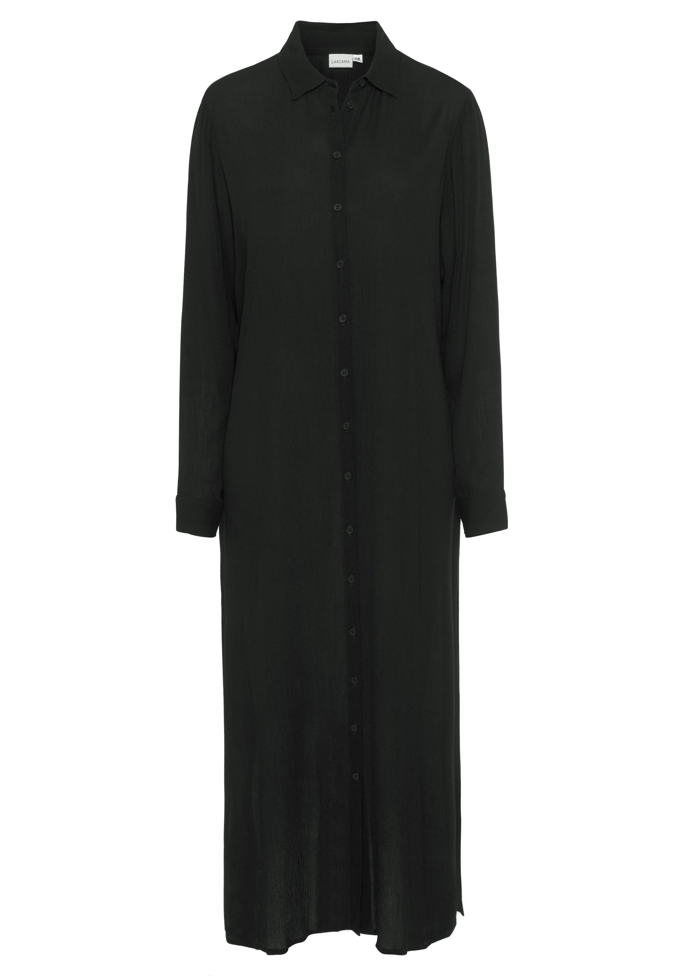 LASCANA Shirt Dress in Black: front