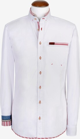 SPIETH & WENSKY Traditional Button Up Shirt 'Enzo' in White: front