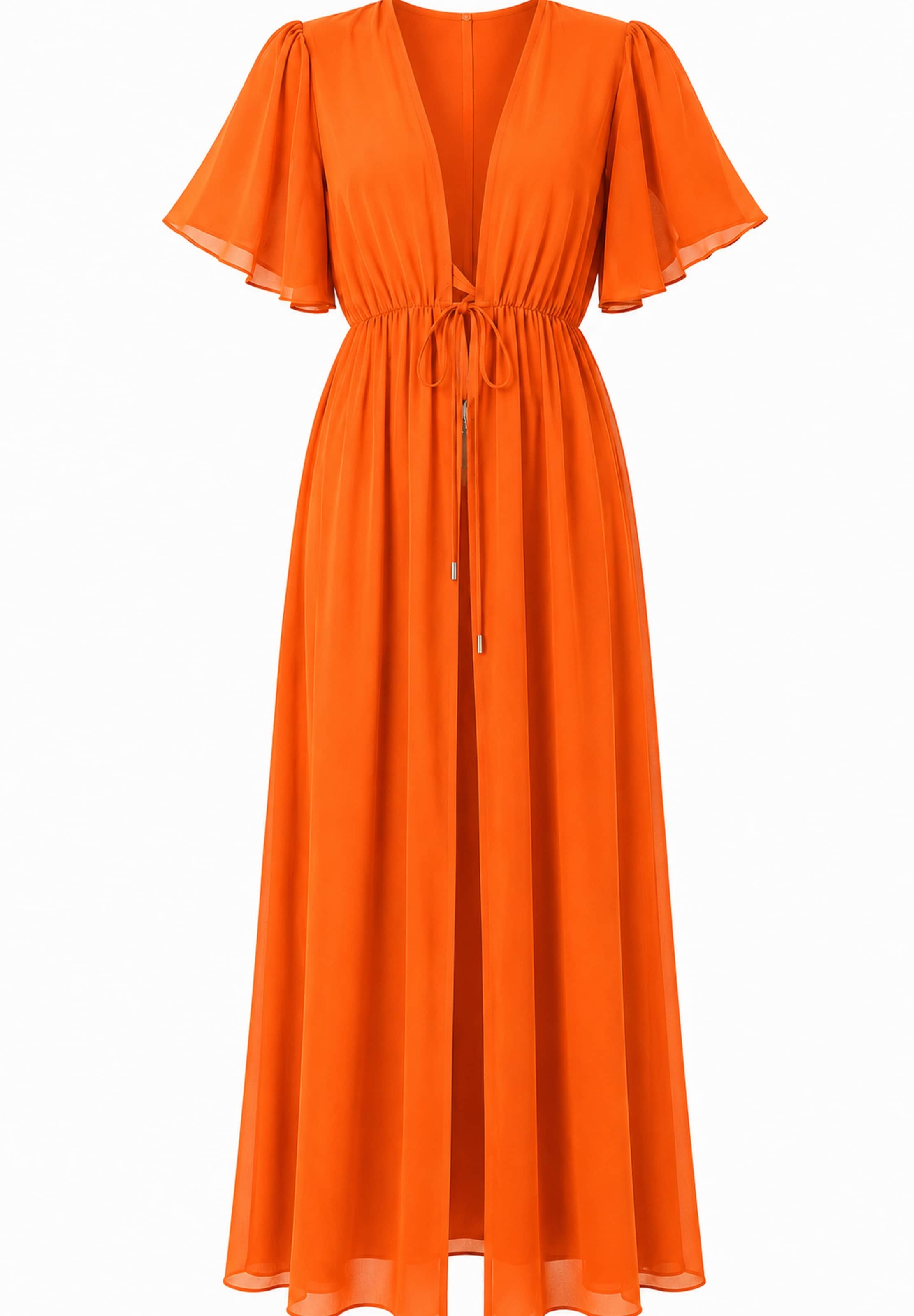 Elara Beach Dress in 40 in Neon orange, Item view
