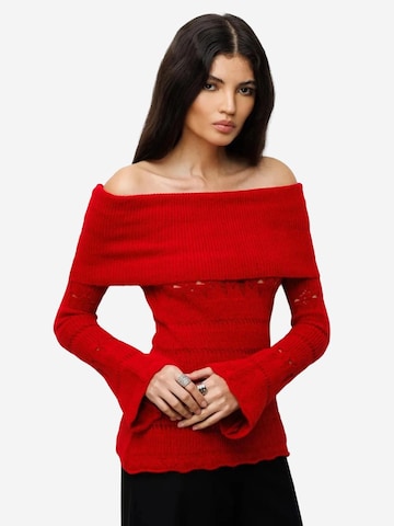 MixRay Pullover 'Pullover'‌‌‌‌‌‌‌‌‌ in Rot: Vorderseite