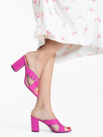 Mule 'Chene' Celena en rose : devant
