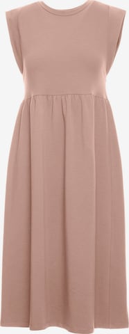 made of emotion - Vestido en marrón: frente