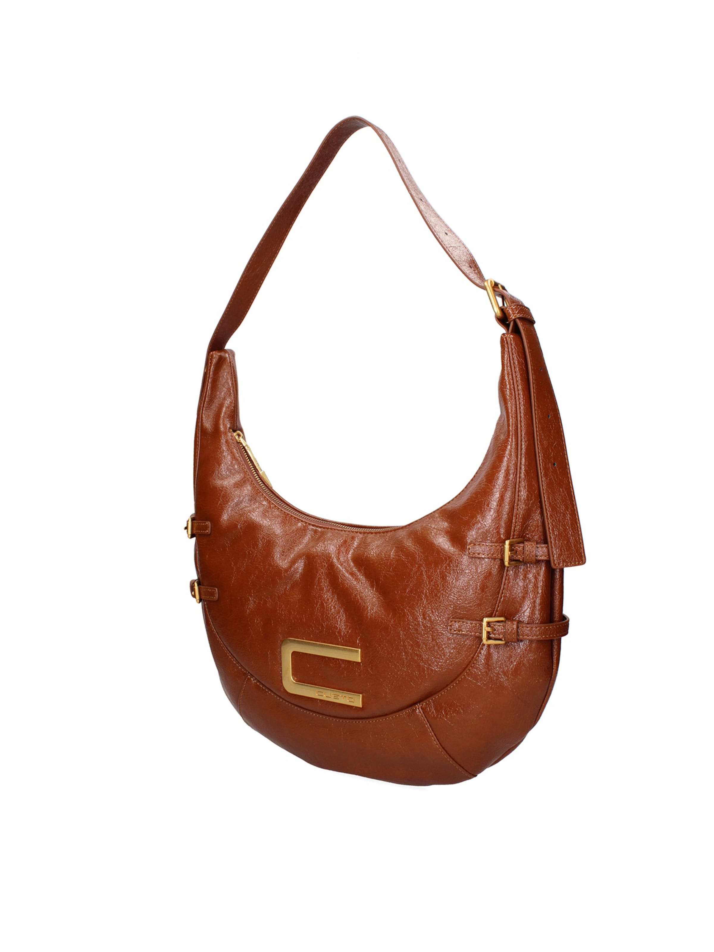 Borsa a spalla di Custo Barcelona in marrone: frontale